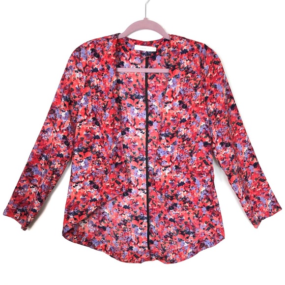 NWOT Lush Colorful Abstract Open Front Blazer - Picture 4 of 7